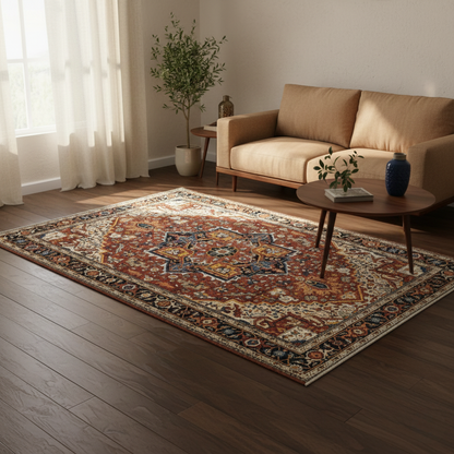 Tapis Persan Classique – Motifs traditionnels & Tons rouges – 160×240cm