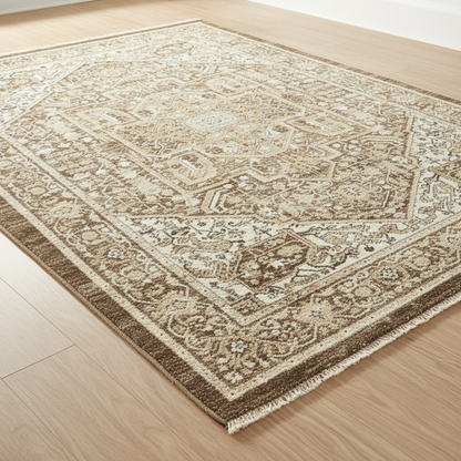 Tapis Persan Classique – Motifs traditionnels & tons beiges – 160×230 cm
