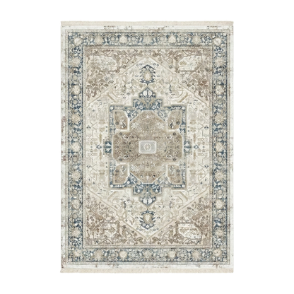 Tapis Persan Classique – Motifs Traditionnels & Tons bleu et beige – 160×230cm